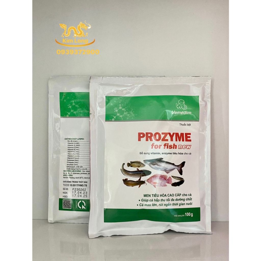 PROZYME for fish New Men Tiêu Hóa Cao Cấp, Bổ Sung Vitamin, Enzyme Tiêu Hóa Cho Cá
