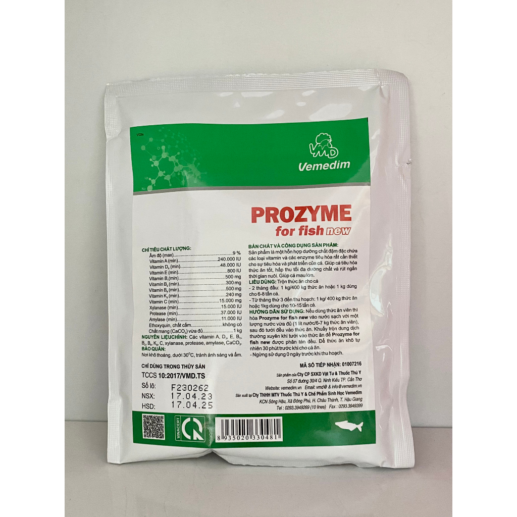 PROZYME for fish New Men Tiêu Hóa Cao Cấp, Bổ Sung Vitamin, Enzyme Tiêu Hóa Cho Cá