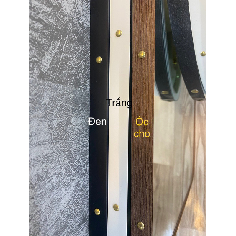 Gương tròn nẹp 3 màu chống nước decor,treo nhà tắm