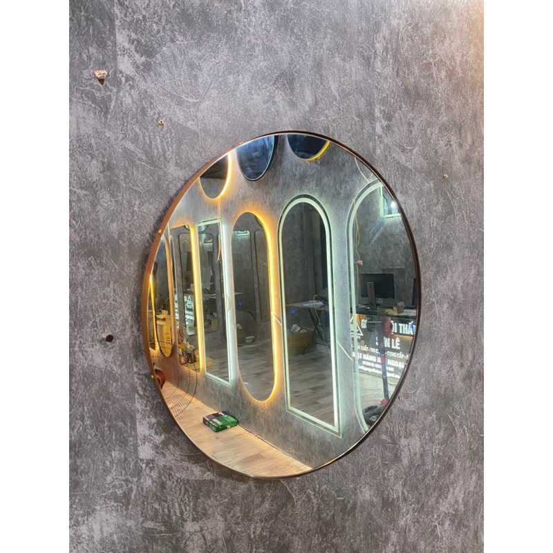 Gương tròn nẹp 3 màu chống nước decor,treo nhà tắm