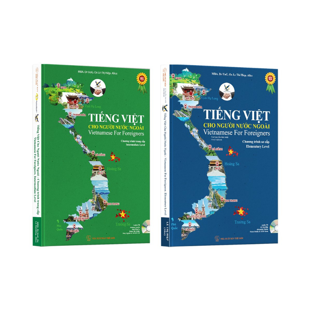Sách - Bộ Tiếng Việt cho người nước ngoài 2 cấp độ Sơ cấp tái bản - Trung cấp (Kèm CD)