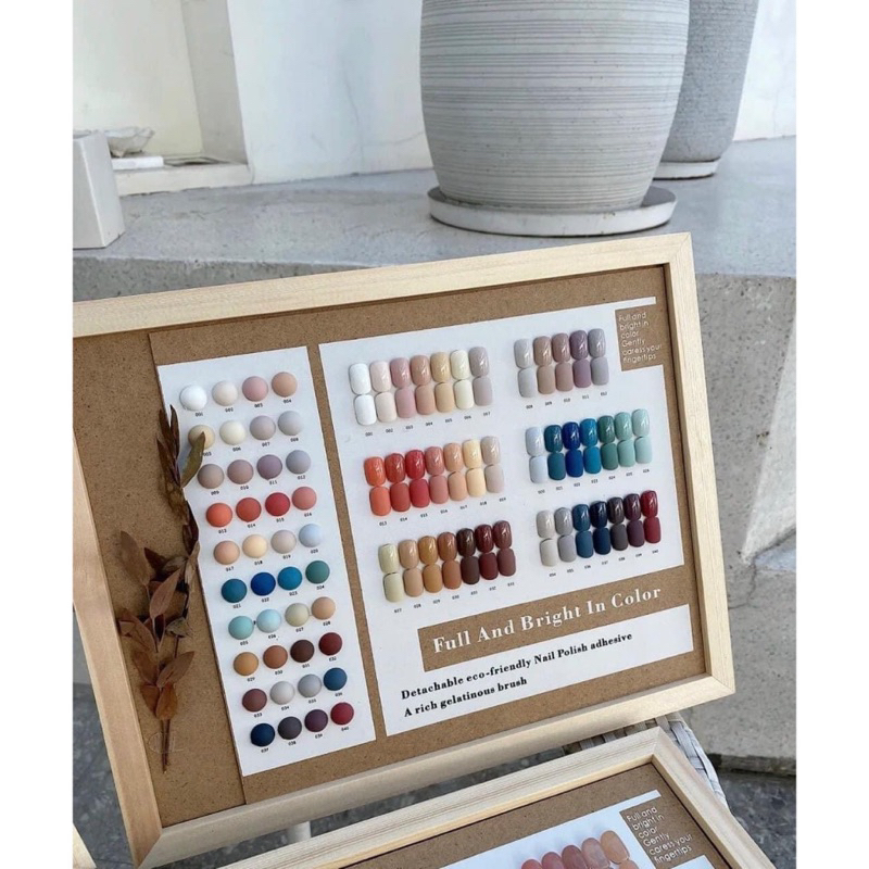 Set sơn NISI 40 màu tone nâu basic tôn da tay chất sơn đặc mướt hot hit tặng kèm bảng màu,hàng chính hãng