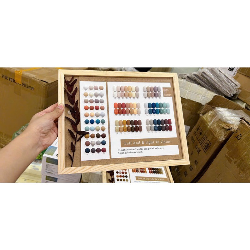 Set sơn NISI 40 màu tone nâu basic tôn da tay chất sơn đặc mướt hot hit tặng kèm bảng màu,hàng chính hãng