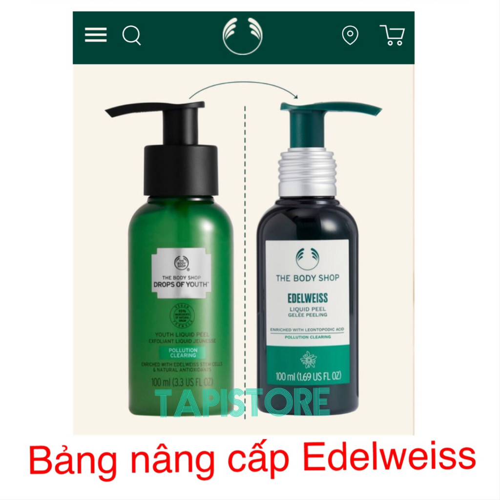 Tẩy tế bào chết dạng kỳ The Body Shop Drops of Youth Youth Liquid Peel