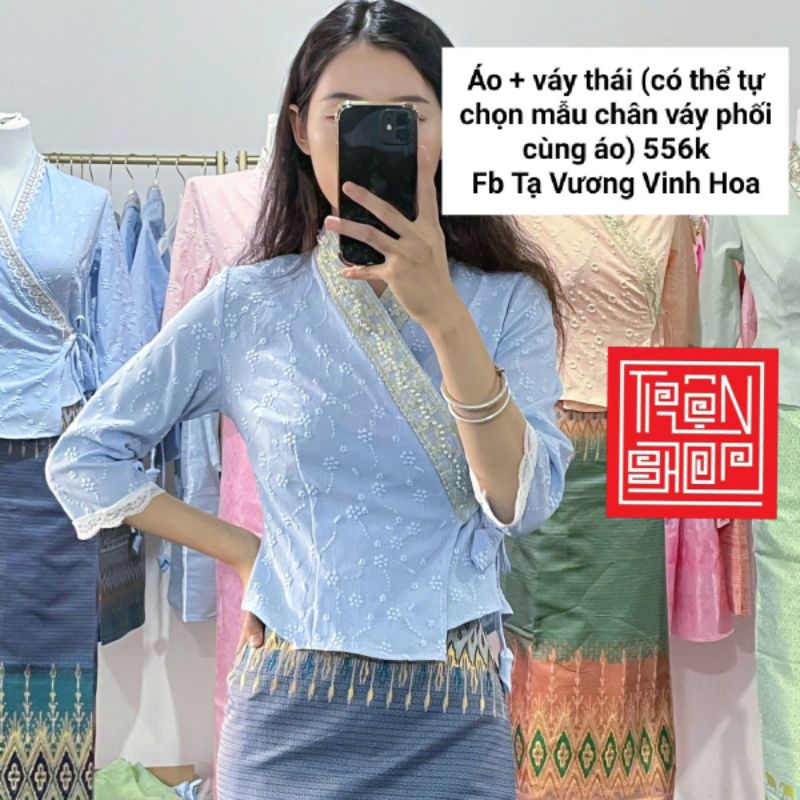 Trang phục Thái Lan áo kết hợp chân váy nhiều màu