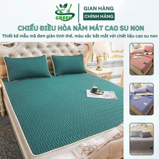 Chiếu điều hoà cao su non, bộ chiếu điều hoà tặng kèm 2 vỏ gối chất liệu cao cấp 3 lớp hàng loại 1 nặng 2kg