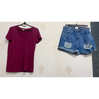 Áo thun cotton cổ tim vnxk