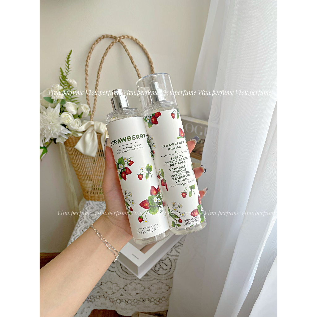 (Hương dâu tây) Bodymist BBW hương Strawberry