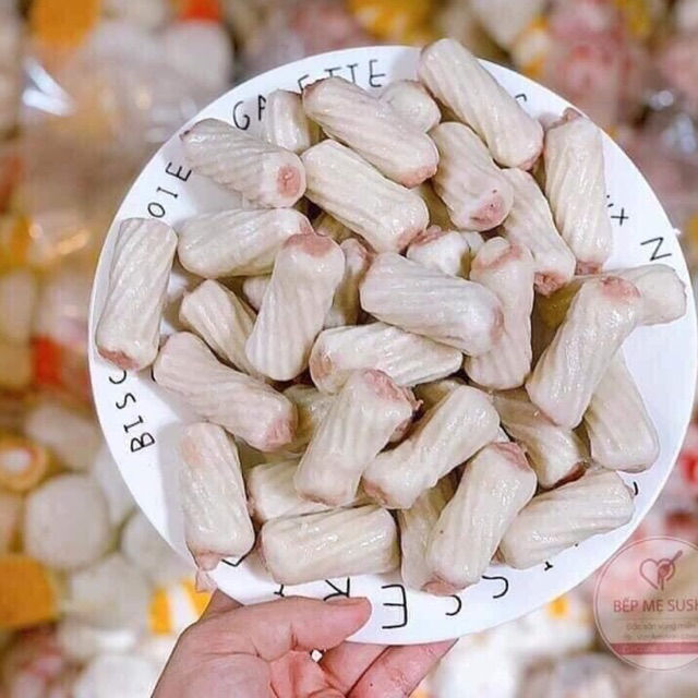 Chả mực xoắn Trung viên chiên,thả lẩu siêu ngon