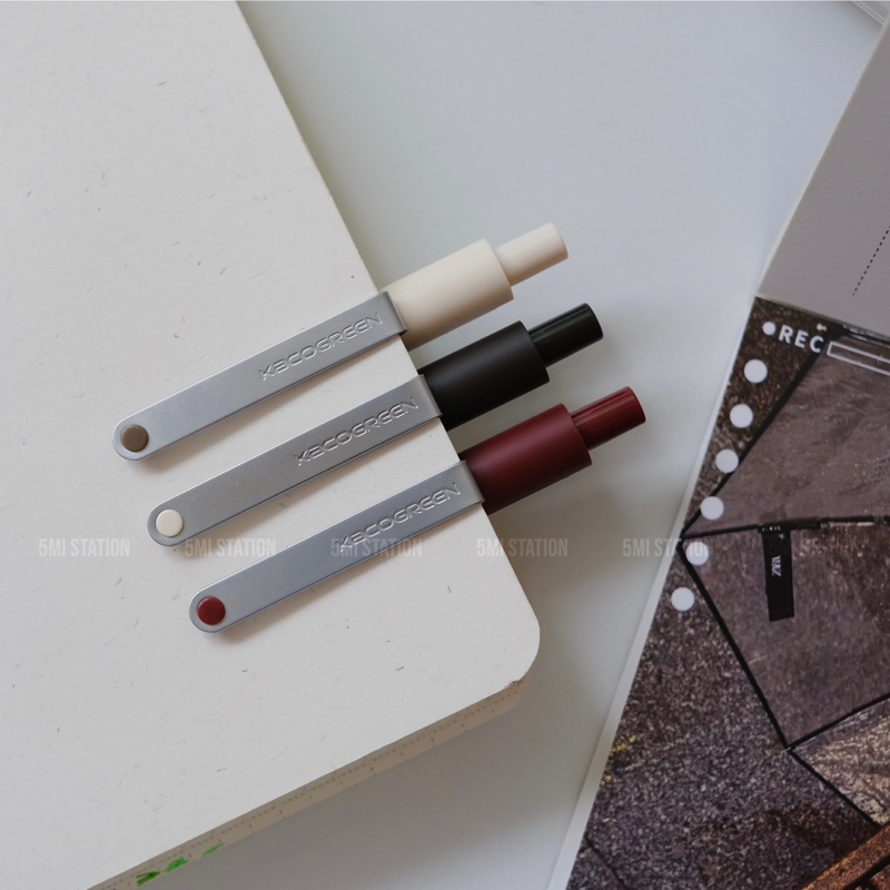 Bộ 3 Bút Gel Bấm Mực Đen KACO MIDOT COFFEEHOLIC Phiên Bản Đặc Biệt - Hàng Chính Hãng