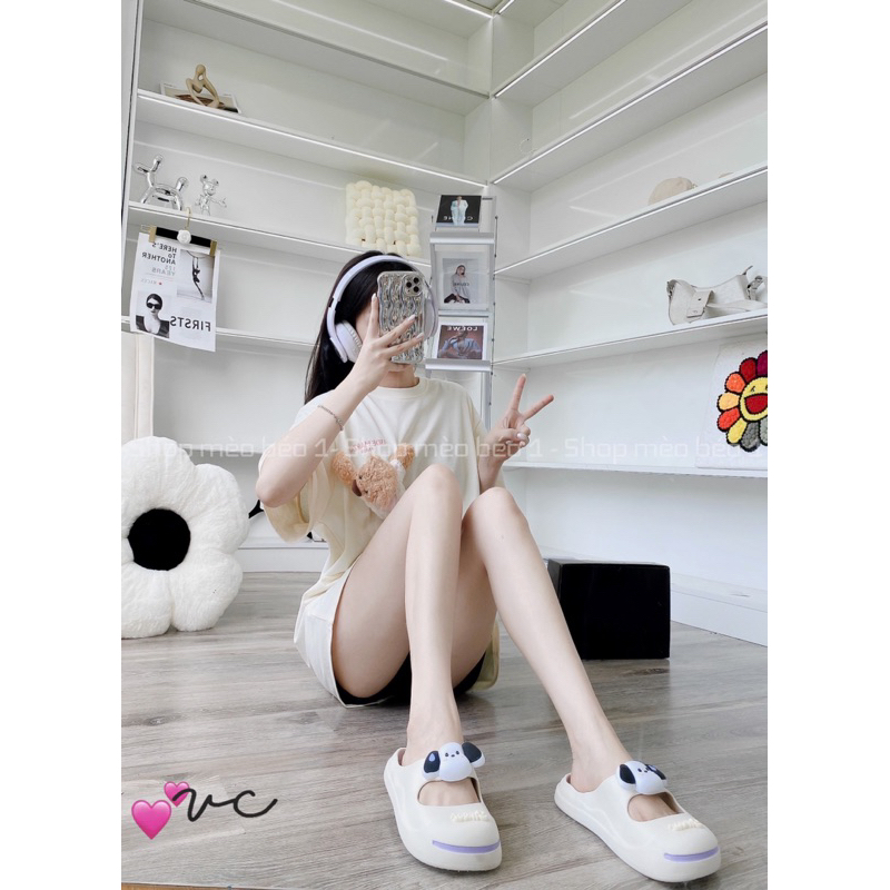 Sục cross quai ngang mũi tròn cún phồng fullbox hàng cao cấp