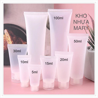 Tuýp nhựa trong mờ chiết mỹ phẩm 30ml / 50ml / 100ml đựng crem - chai nhựa bóp nhỏ giọt nắp bật đựng gel , đựng sữa tắm