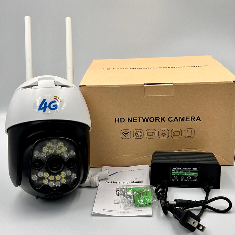 Camera 4g dùng sim 4.0Mp 360 độ ngoài trời không dây 3 mắt kết nối điện thoại giám sát Olumia CG18