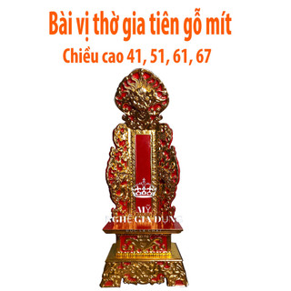 Bài vị thờ gia tiên-Long vị thờ-Linh vị trang trí không gian thờ cúng gỗ mít