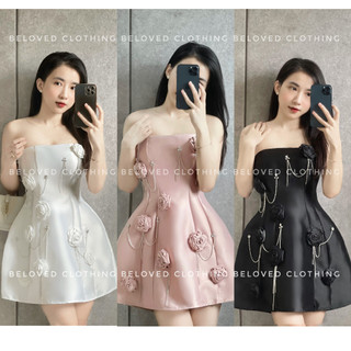 Váy cup ngực đính hoa đá