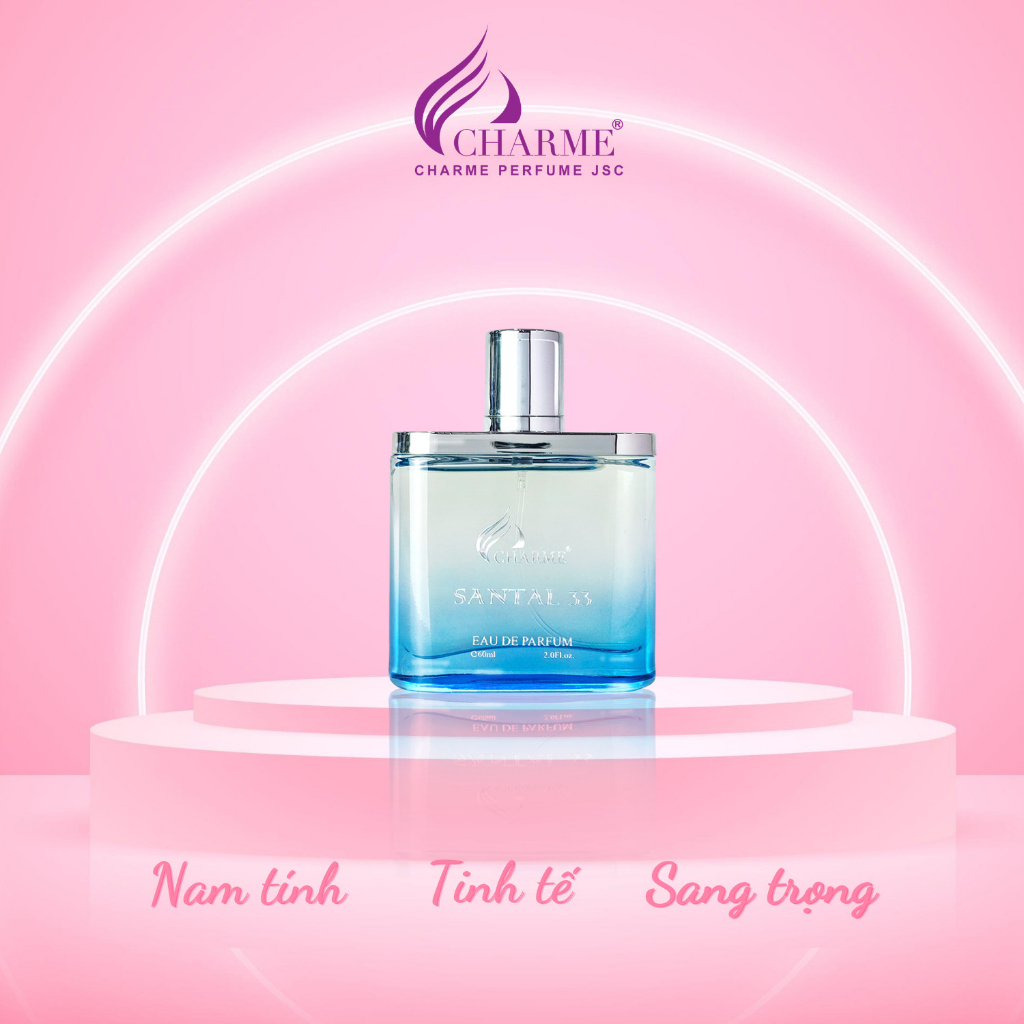 Nước hoa nam Charme Santal 33 sang trọng, lôi cuốn, tinh tế chai 60ml
