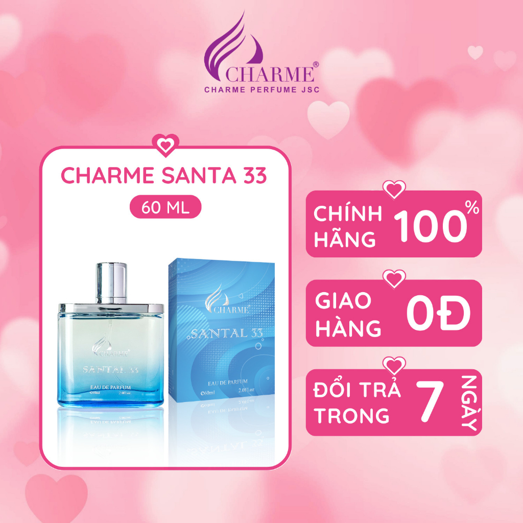 Nước hoa nam Charme Santal 33 sang trọng, lôi cuốn, tinh tế chai 60ml