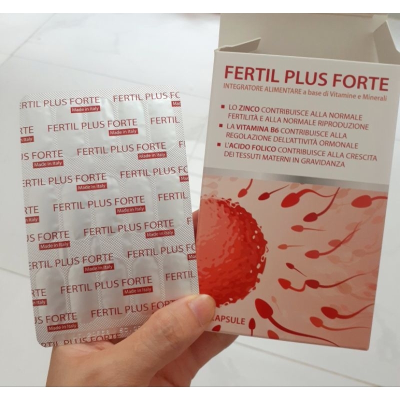 Fertil Plus Forte hộp 30 viên, bổ trứng, cải thiện buồng trứng đa nang, tăng thụ thai