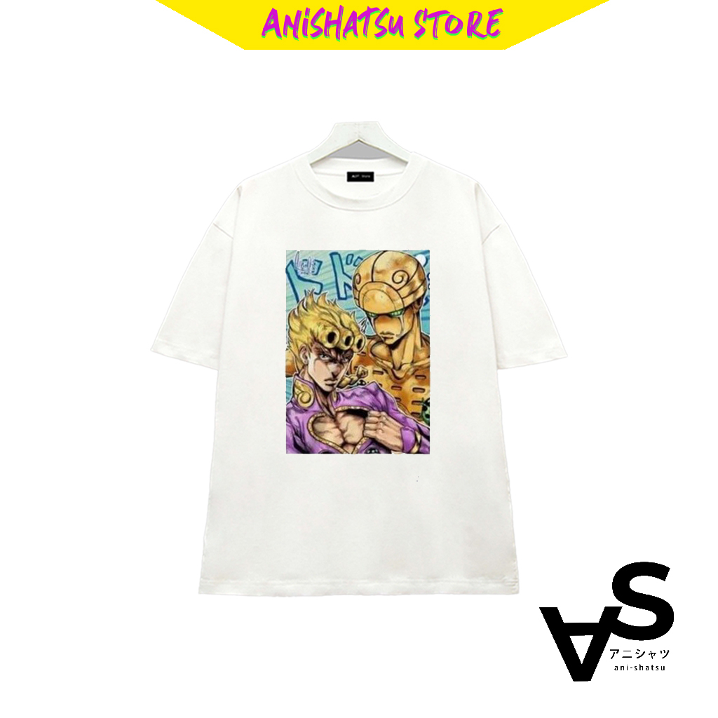 Áo thun đen trắng In Hình JoJo 's Bizarre Adventure Nam Nữ Cá Tính - chất thun thoáng mát