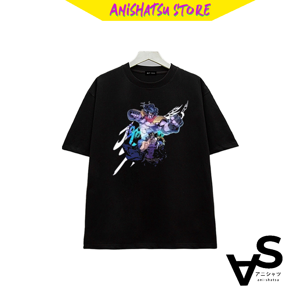 Áo thun đen trắng In Hình JoJo 's Bizarre Adventure Nam Nữ Cá Tính - chất thun thoáng mát