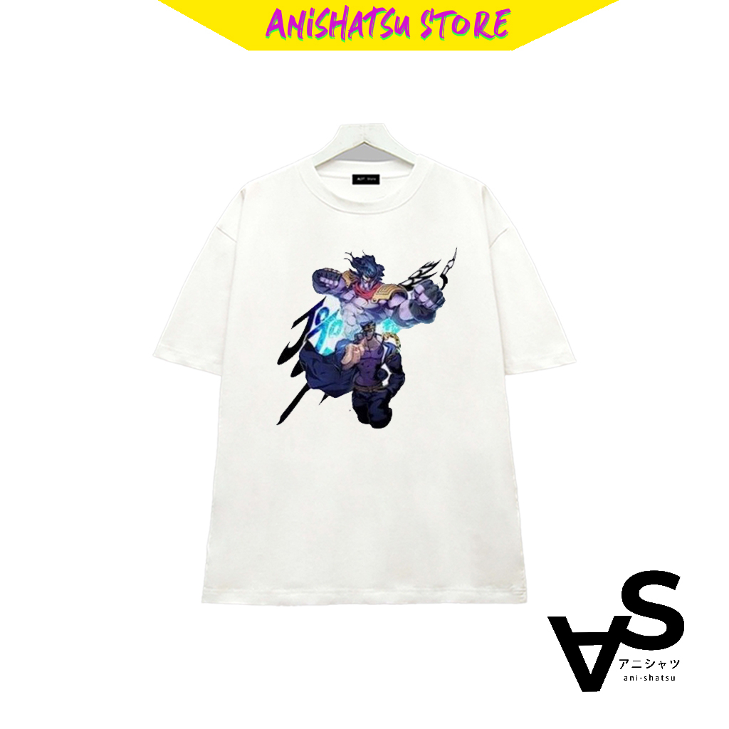 Áo thun đen trắng In Hình JoJo 's Bizarre Adventure Nam Nữ Cá Tính - chất thun thoáng mát