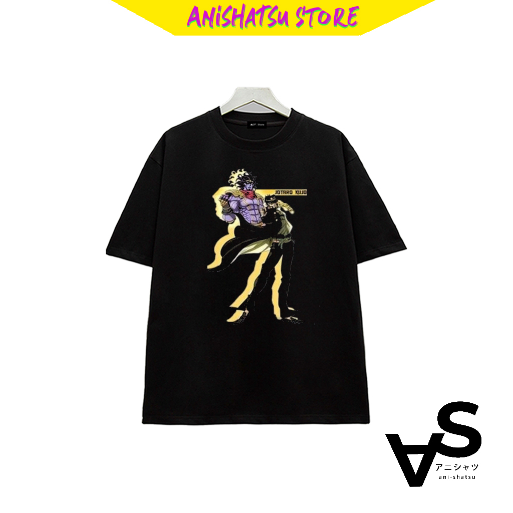 Áo thun đen trắng In Hình JoJo 's Bizarre Adventure Nam Nữ Cá Tính - chất thun thoáng mát