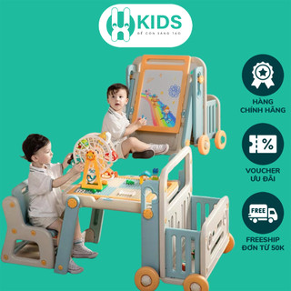 Bàn xếp hình giáo dục cỡ lớn đa chức năng 6in1 cao cấp kèm bảng vẽ X KIDS có kệ đựng đồ siêu tiện lợi cho trẻ em