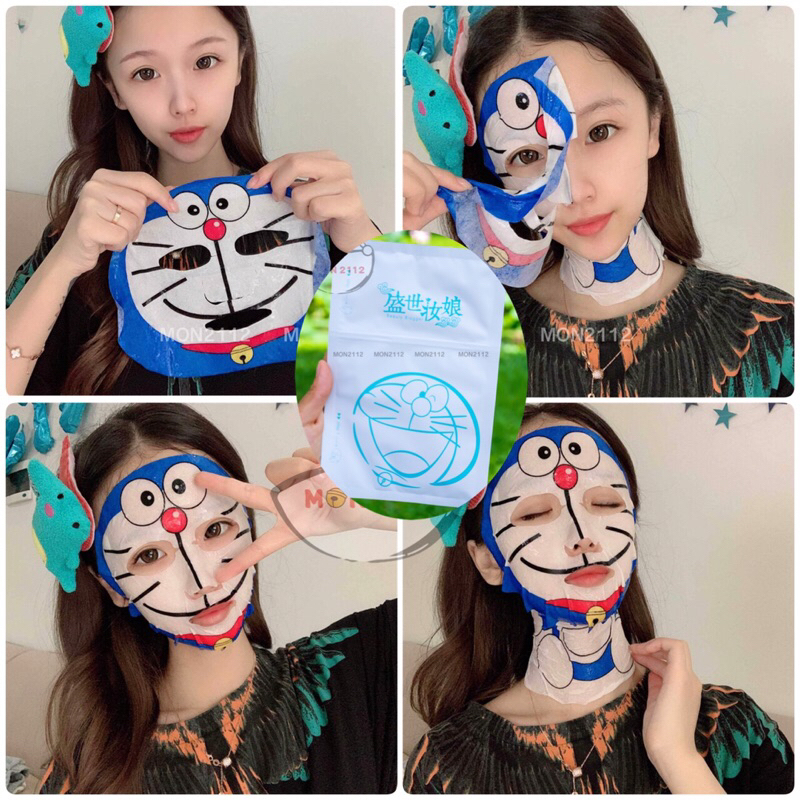 Mặt nạ Doraemon Doremon 3D cấp ẩm và dưỡng ẩm chuyên sâu cho mặt và cổ
