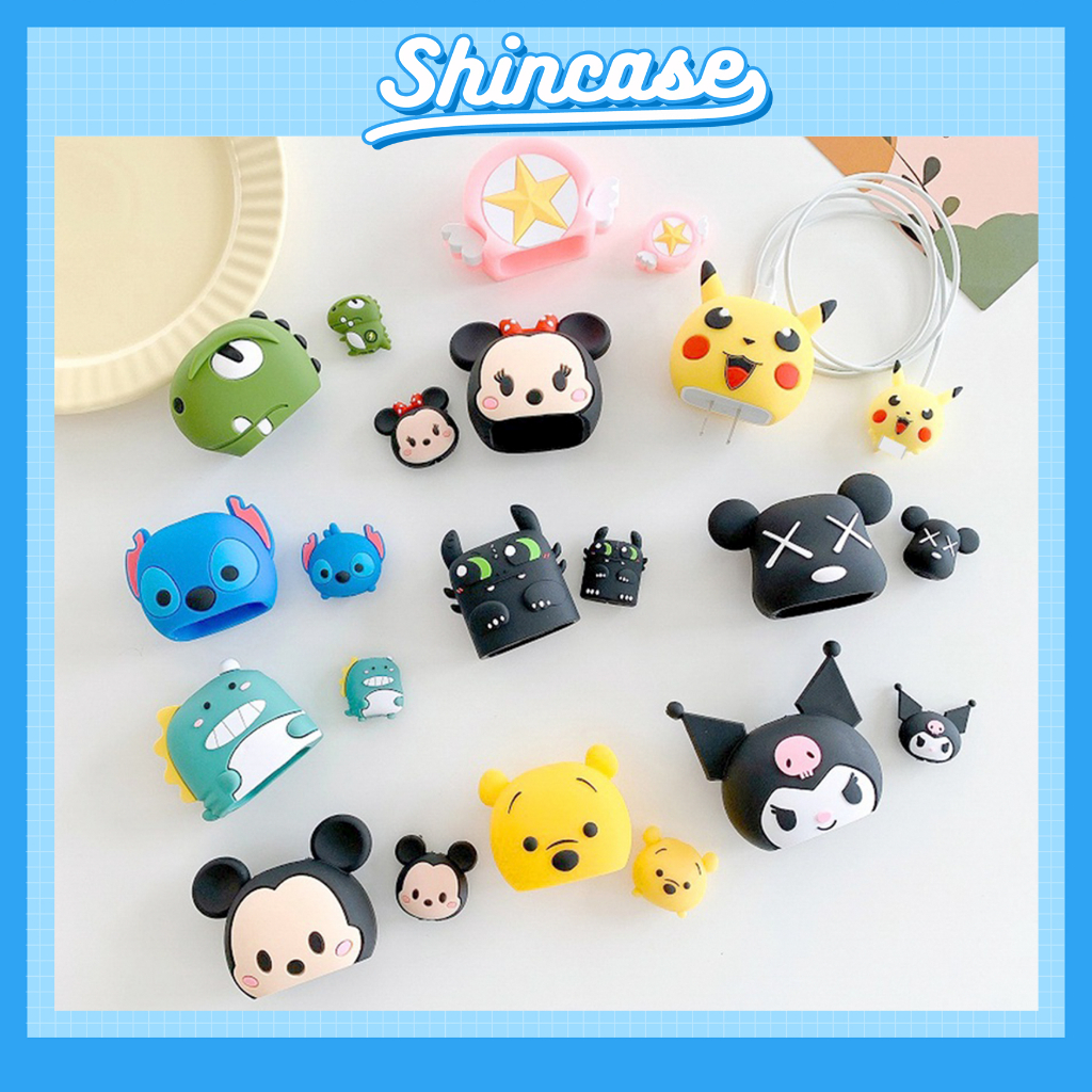 Bộ Bọc Củ Sạc Bảo Vệ Chống Đứt Gãy Dây Sạc Cho Điện Thoại Phụ Kiện Tai Nghe Bluetooth Cáp Sạc Pin Dự Phòng ốp lưng