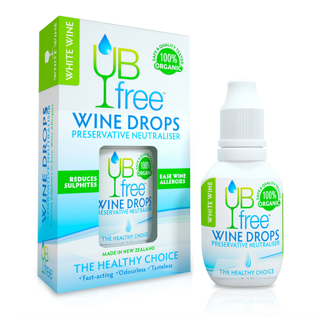 GIỌT GIẢI SULPHITES R. VANG TRẮNG UB Free White Wine Drops, Reduce Sulphites, 100% HỮU CƠ Organic, 8ml