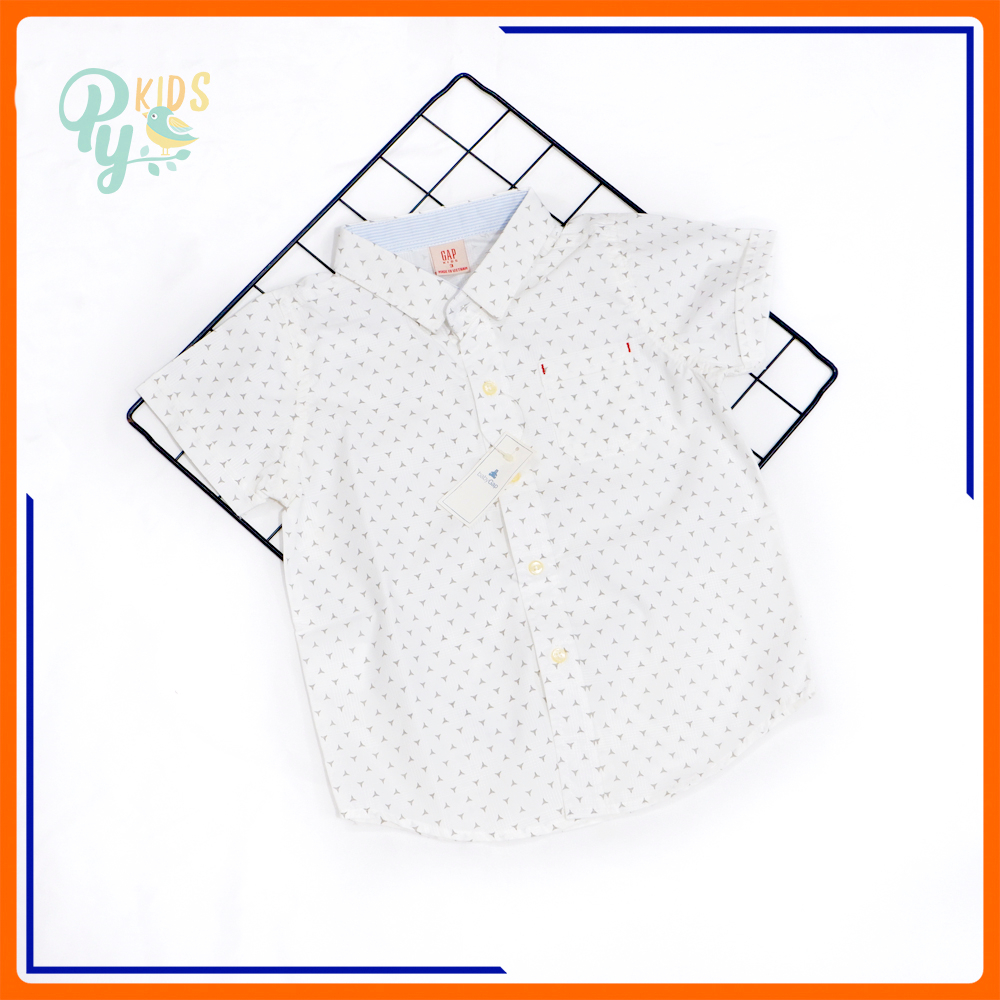 Áo sơmi xuất khẩu tay ngắn cho bé trai 8-26 kg