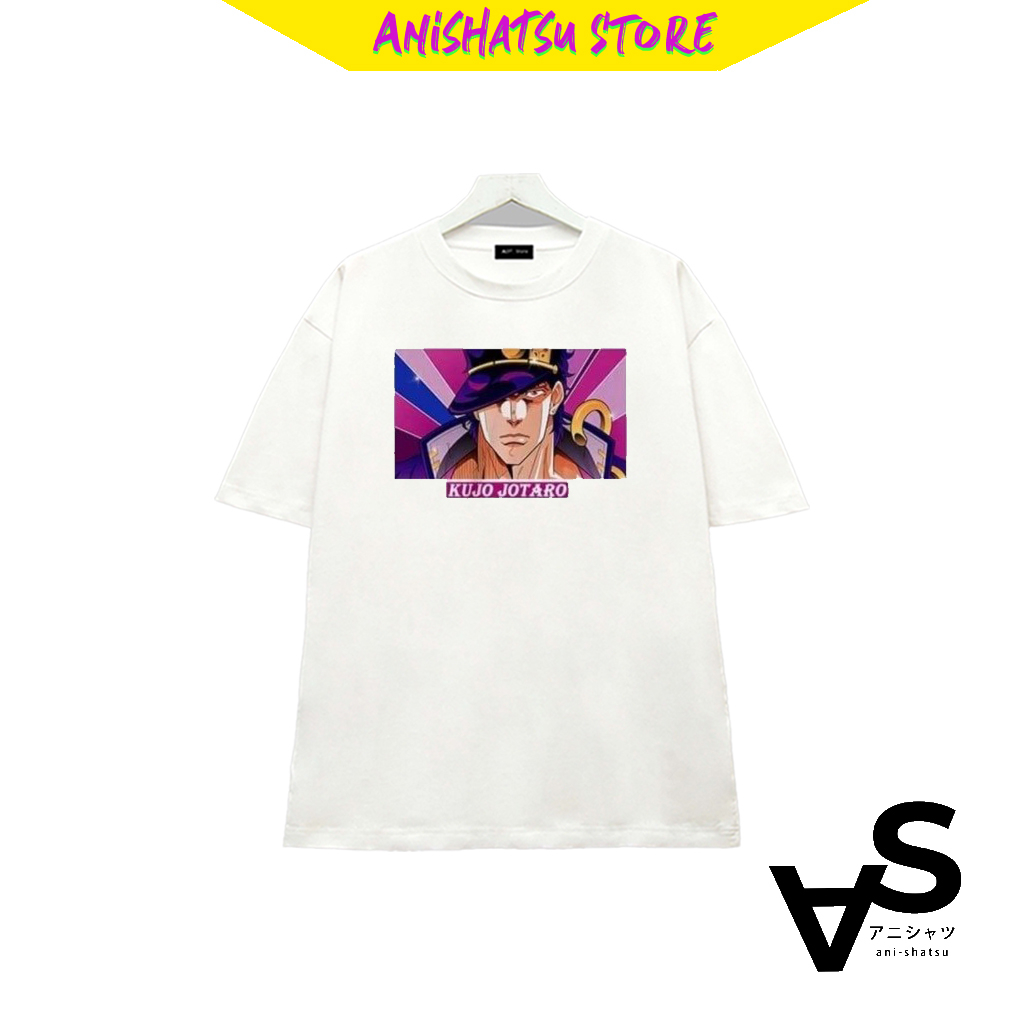 Áo thun đen trắng In Hình JoJo 's Bizarre Adventure Nam Nữ Cá Tính - chất thun thoáng mát