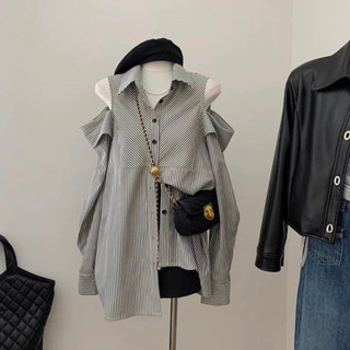 Áo sơ mi tay dài nữ Lamo Design Áo somi thiết kế kiếu trễ vai siêu trẻ trung chất liệu cotton mềm ít nhăn B999