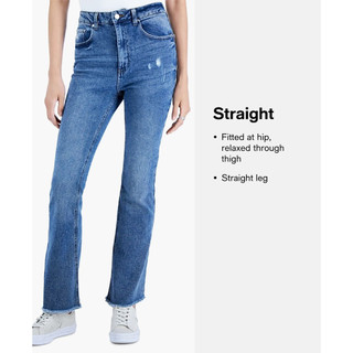 Quần jeans nữ CK dáng Straight