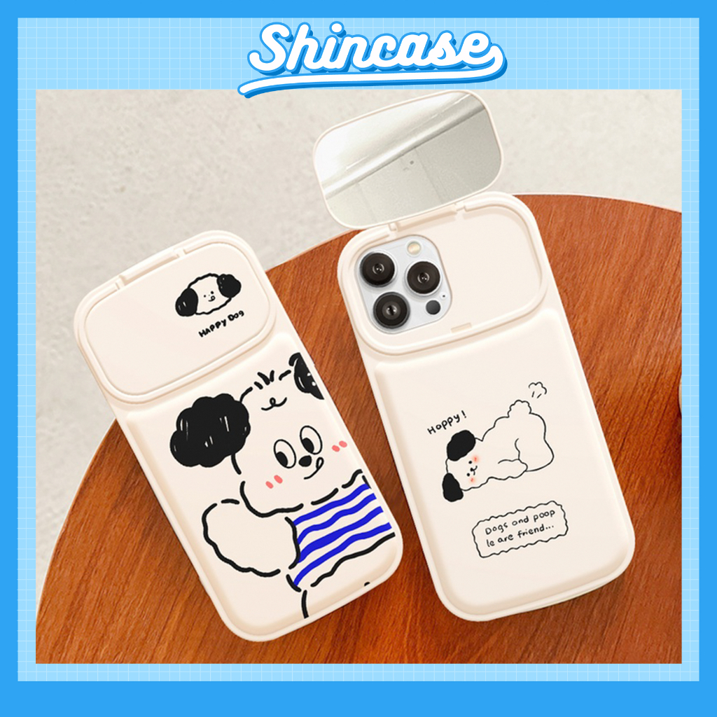 Ốp lưng iphone gương selfie Cún Happy 6/6plus/6s/6splus/7/7plus/8/8plus/x/xs/11/12/13/14/pro/max/promax/plus/shin/case