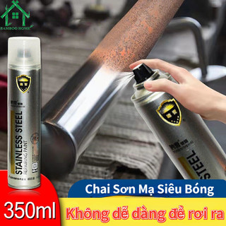 Sơn bạc mạ crom sơn xịt mạ chrome sáng bóng 350ml - chai sơn mạ siêu bóng