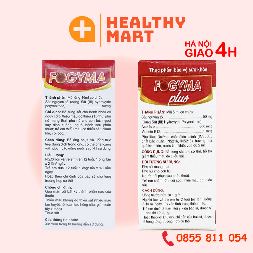 ✔️️️Sắt nước Fogyma Chai - Ống nhựa cho mẹ và bé - CPC1HN - Sản phẩm được bác sỹ khuyên dùng