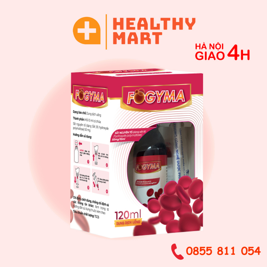 ✔️️️Sắt nước Fogyma Chai - Ống nhựa cho mẹ và bé - CPC1HN - Sản phẩm được bác sỹ khuyên dùng