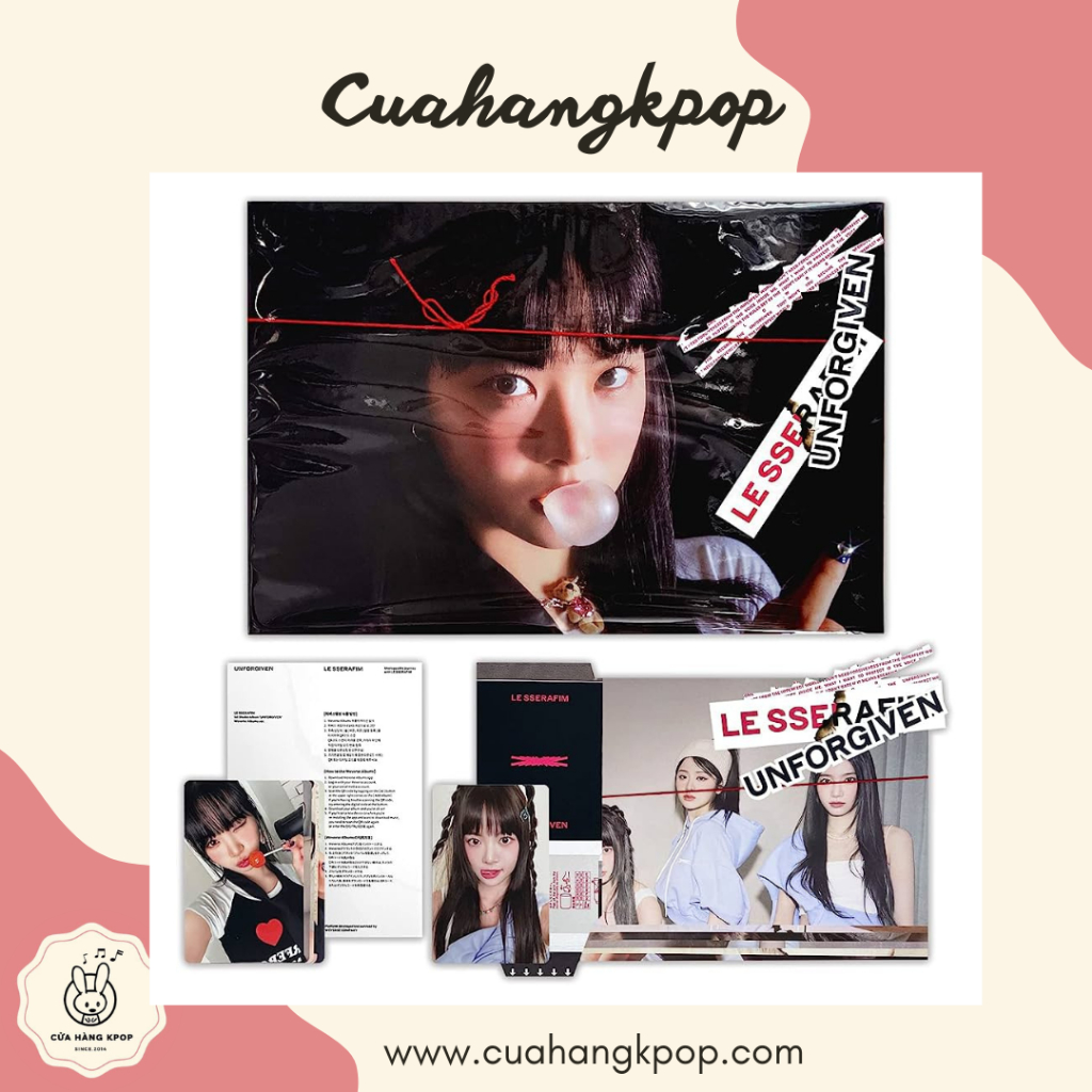 Album Le sserafim unforgiven chính hãng có sẵn - Cửa hàng Kpop
