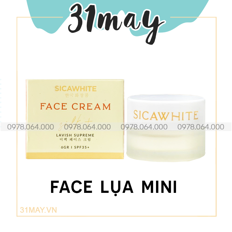 Kem Face Lụa Sica White Mini Chính Hãng - Face Cream Silk+ Dưỡng Trắng Da Mờ Nám