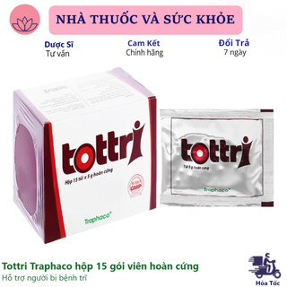 Tottri Traphaco hộp 15 gói viên hoàn cứng - Hỗ trợ người bị bệnh trĩ