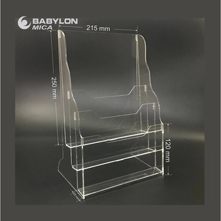 Kệ Mica Đựng Tờ Rơi A4 A5 A6 Catalog 3 Tầng, 2 Tầng Để Bàn (Dạng Lắp Ghép)