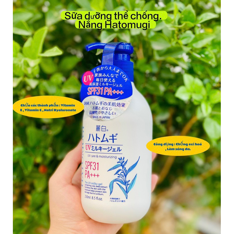 Sữa dưỡng thể chống nắng Hatomugi SPF31 PA+++