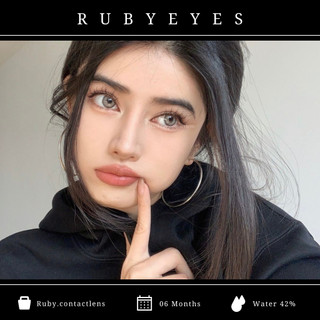 RUBY EYES Kính Áp Tròng Mẫu Xám Russian Gray SIlicone HydroGel Ruby Eyes, Lens FULL ĐỘ CẬN Ruby Eyes Contact Lens