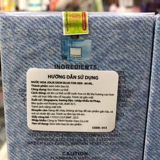 Nước Hoa Jolie Dion Blue Eau De Parfum 60ml (Singapore)