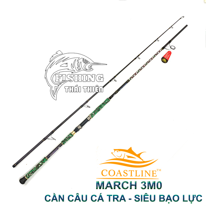 Cần Câu Cá Coastline March Cần 2 Khúc Máy Đứng Chuyên Câu Bạo Lực Cá Tra Sông, Hồ Dịch Vụ