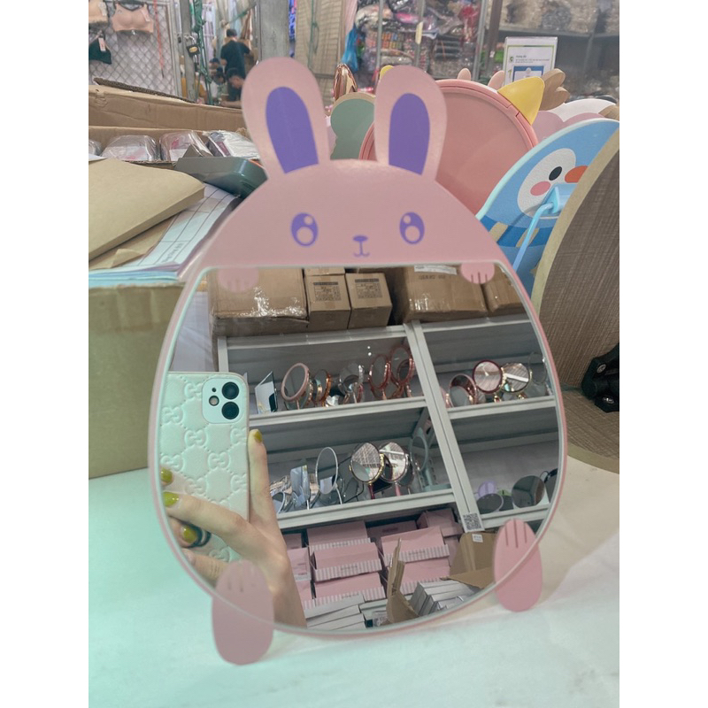 Gương Trang Điểm Để Bàn Hình Thỏ, Hình Mèo, Hình Gấu Phong Cách Cute