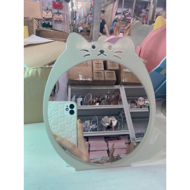 Gương Trang Điểm Để Bàn Hình Thỏ, Hình Mèo, Hình Gấu Phong Cách Cute
