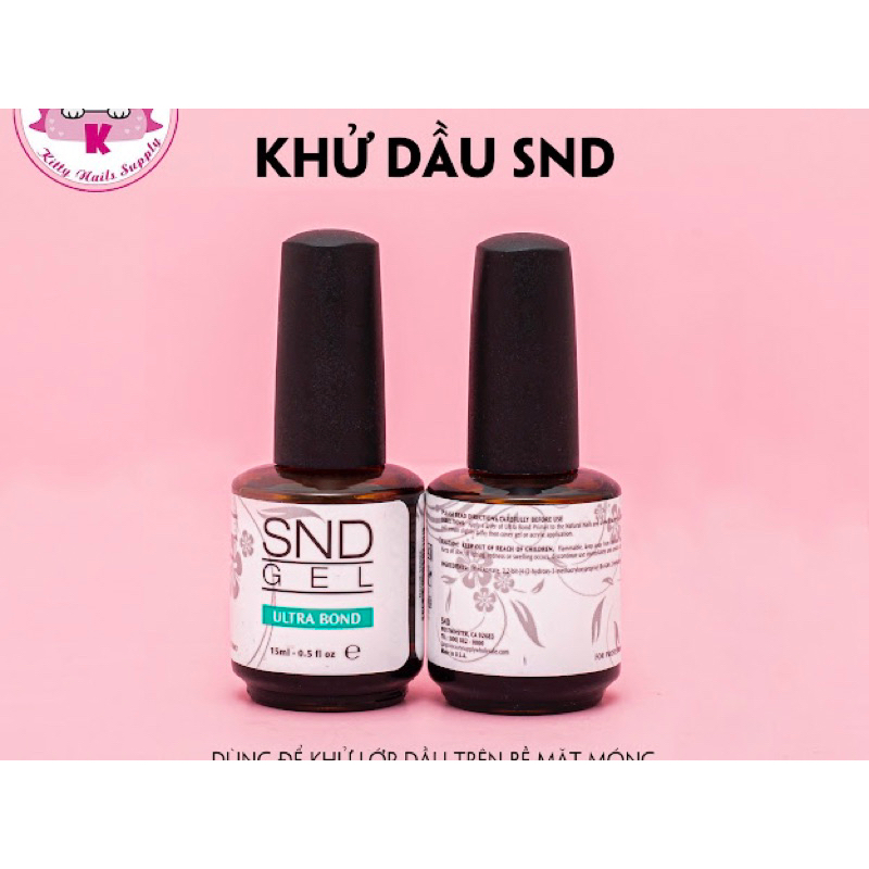 Ultra Bond SND kềm dầu liên kết gel, bột, sơn gel chính hãng mỹ chai 15ml