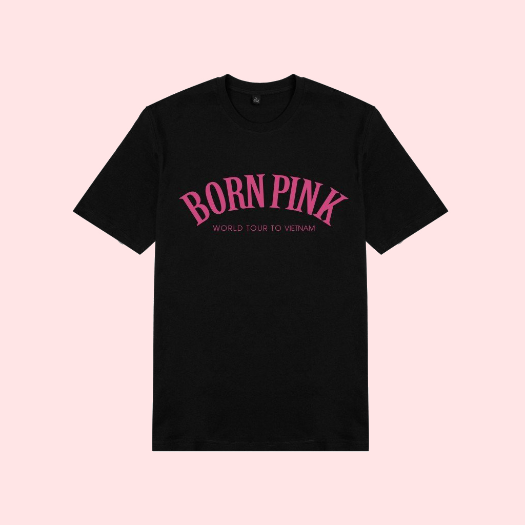 BST Áo thun Black Pink _ Mẫu áo thun hắc hường in hình LOGO BLACK PINK WORLD TOUR IN HANOI